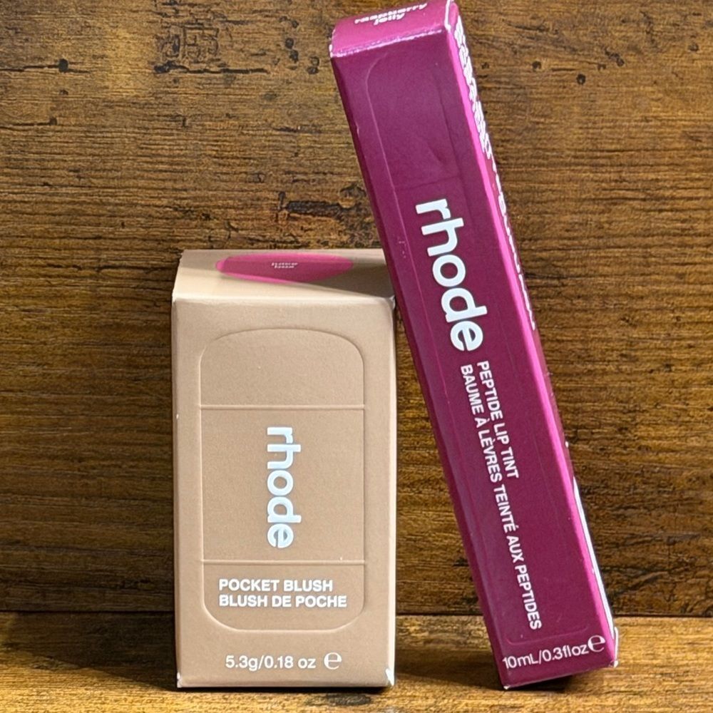 ✨ RHODE Makeup Duo – Lip Tint Rasberry Jelly + Pocket Blush in Juice Box✨NEW - Picture 2 of 16
